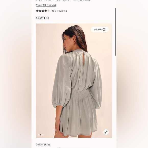 SOLD OUT NWT For The Moment Mini Dress: Skies - Picture 6 of 9